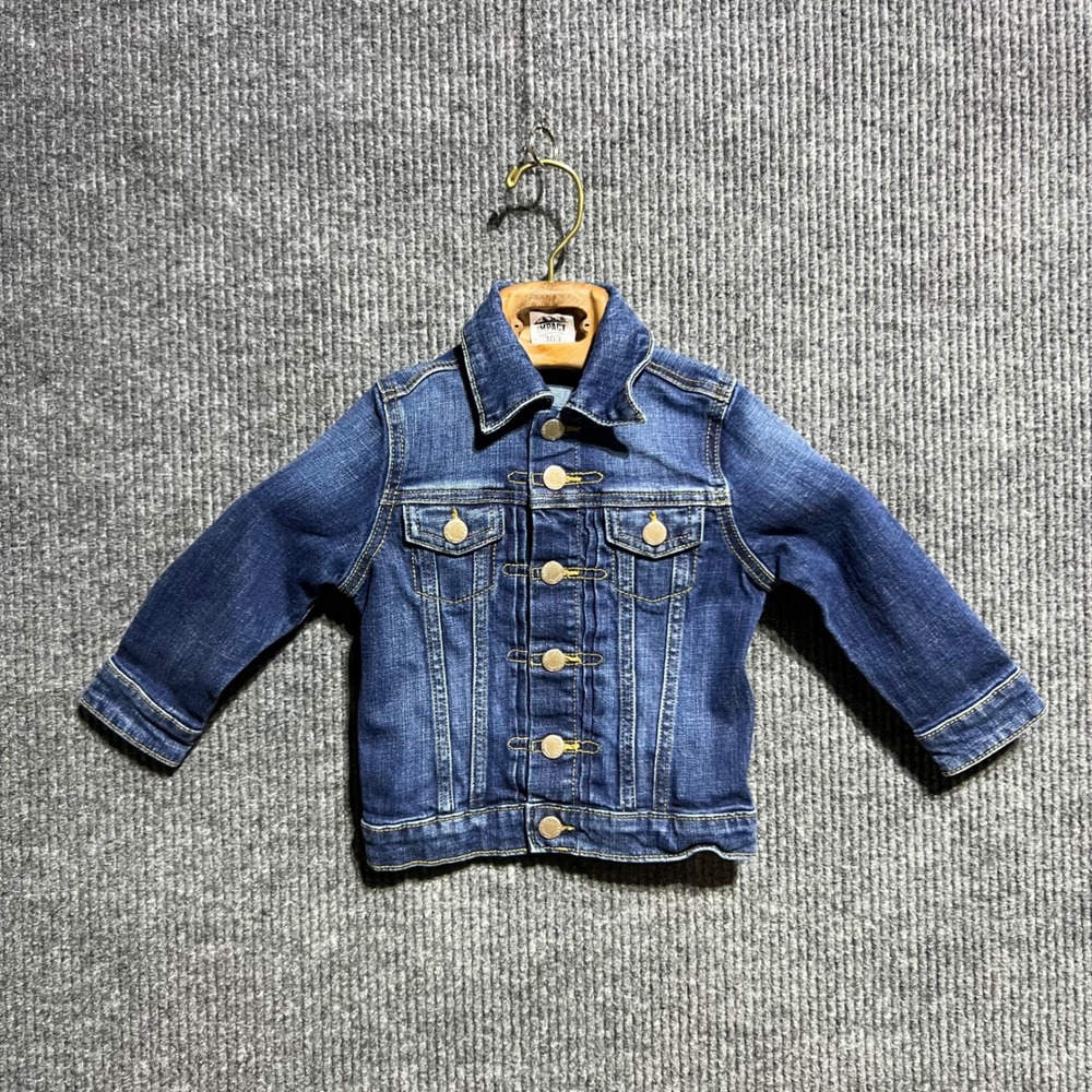Genuine Kids OshKosh Denim Jacket Toddler 2T Blue Trucker Snap Front Classic